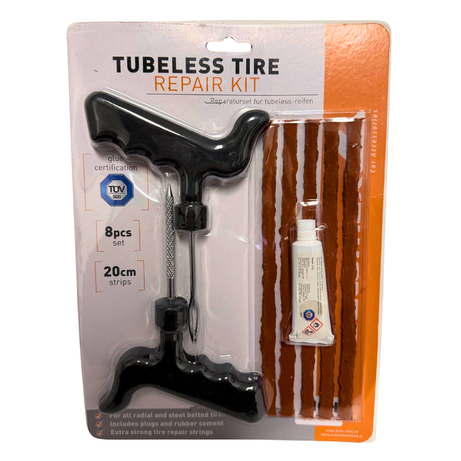 Gumiabroncs javító készlet Automax defektjavító 5 szálas TÜV 20cm