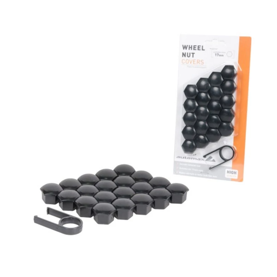 Kerékanya kupak fekete 17mm 21db 