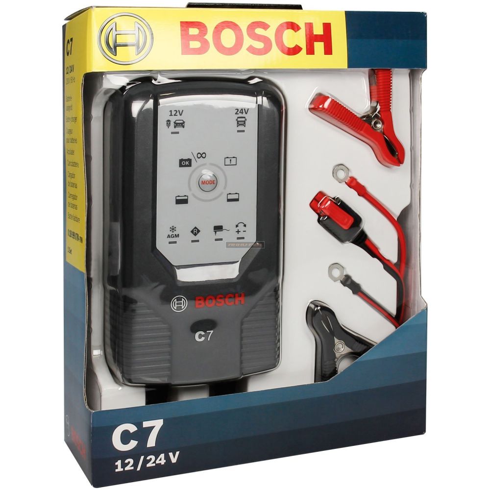 Akkumulátor töltő Bosch C7 12V/24V 7A 018999907M