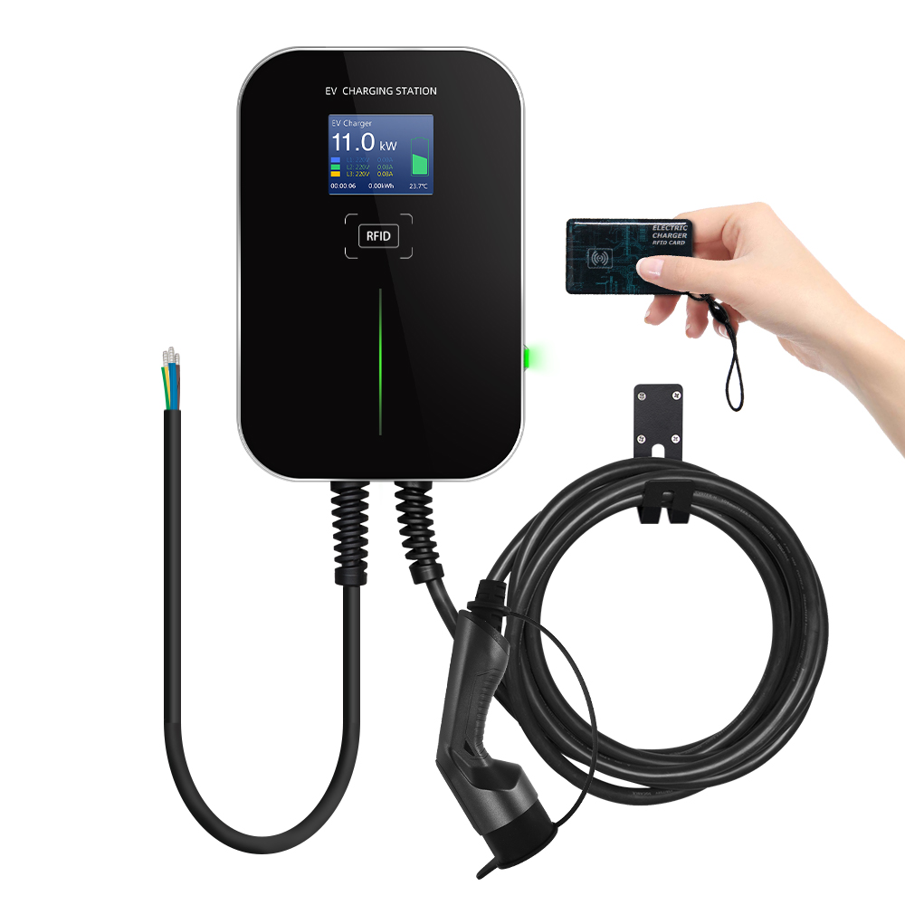 Elektromos autó fali töltő | Besen Basic 11kW, 6m Type 2 töltőkábellel RFID
