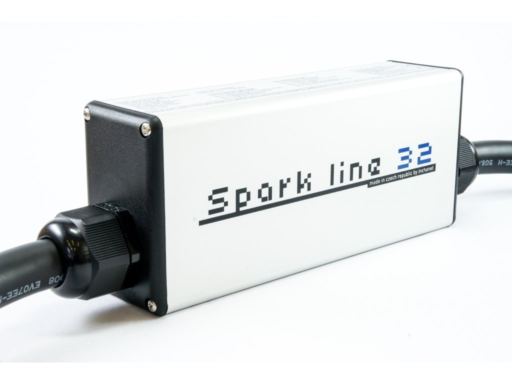 SPARK LINE 32 elektromos autó állítható otthoni töltő / (3x32A) 22kW / 7,5m Type2 kábellel 