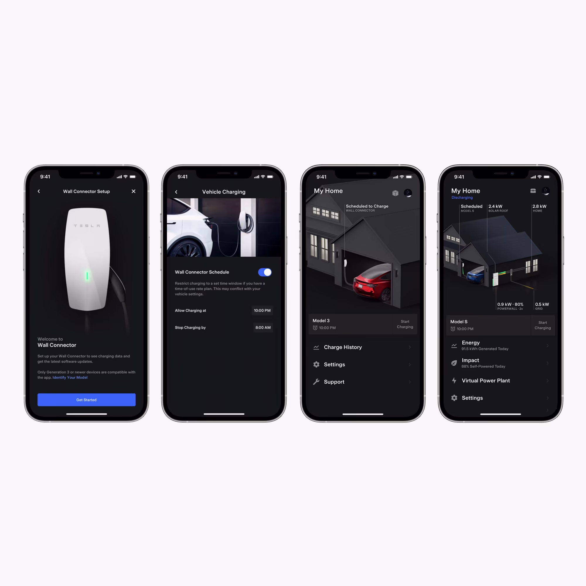 Elektromos autó fali töltő Tesla Wall Connector GEN3 Type2 22kW 7,5M