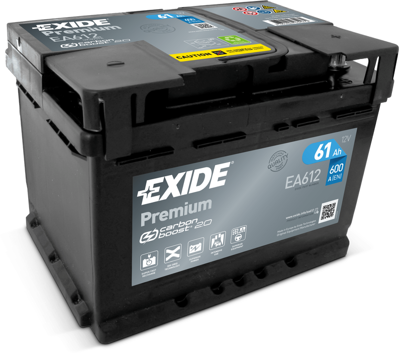 Akkumulátor Exide Premium EA612 61Ah 600A J+