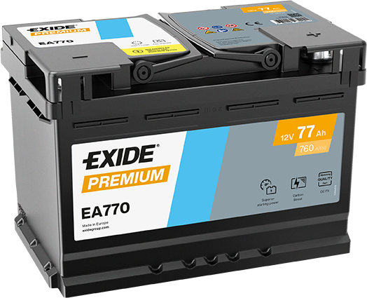 Akkumulátor Exide Premium EA770 77Ah 760A J+