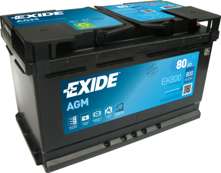 EXIDE Akkumulátor Exide Start-Stop AGM 80Ah 800A J+