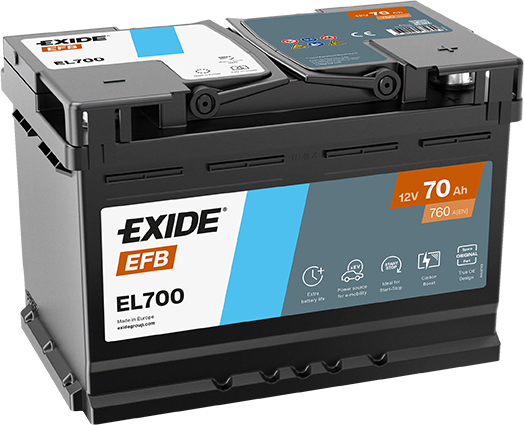 Akkumulátor Exide Start-Stop EFB 70Ah 760A J+