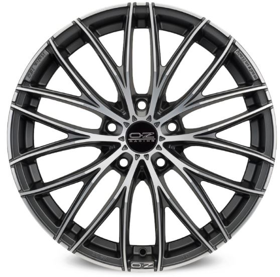 O.Z. ITALIA 150 Matt Dark Graphite Diamond Cut 5/110 17x8 ET38 75 Alufelni