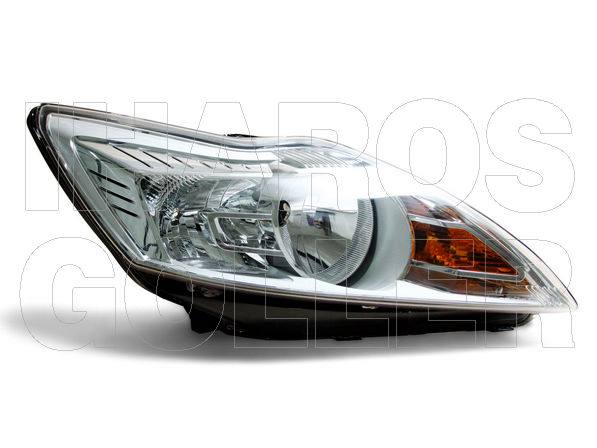 Fényszóró H1/H7 jobb króm házas (motorral) TYC