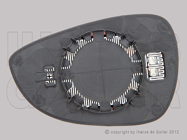 Tükörlap cserélhető jobb, aszf., fűth. 310-0129-1