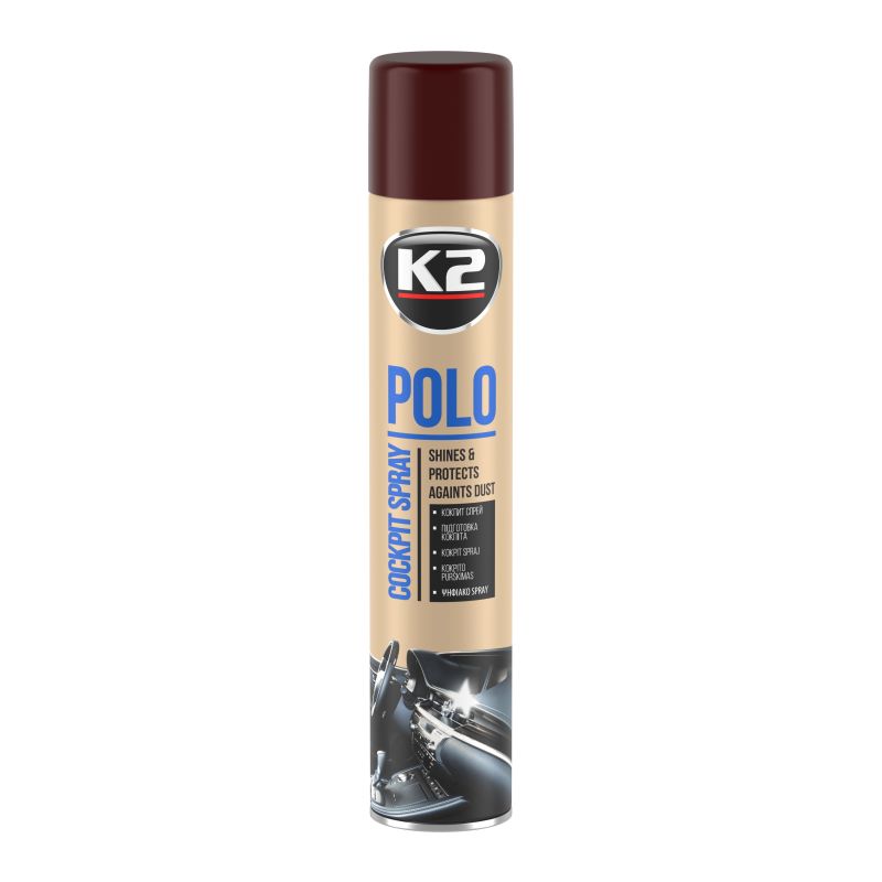 műanyagtisztító K2 Polo Cockpit Coffee 750 ml