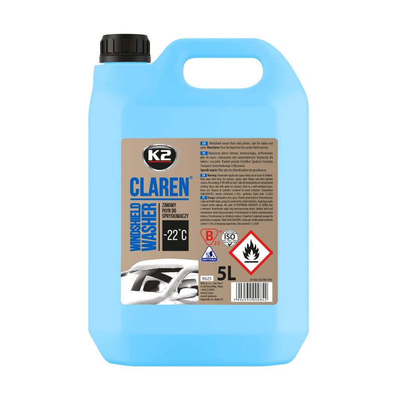 Téli szélvédőmosó K2 Claren -22C 5L