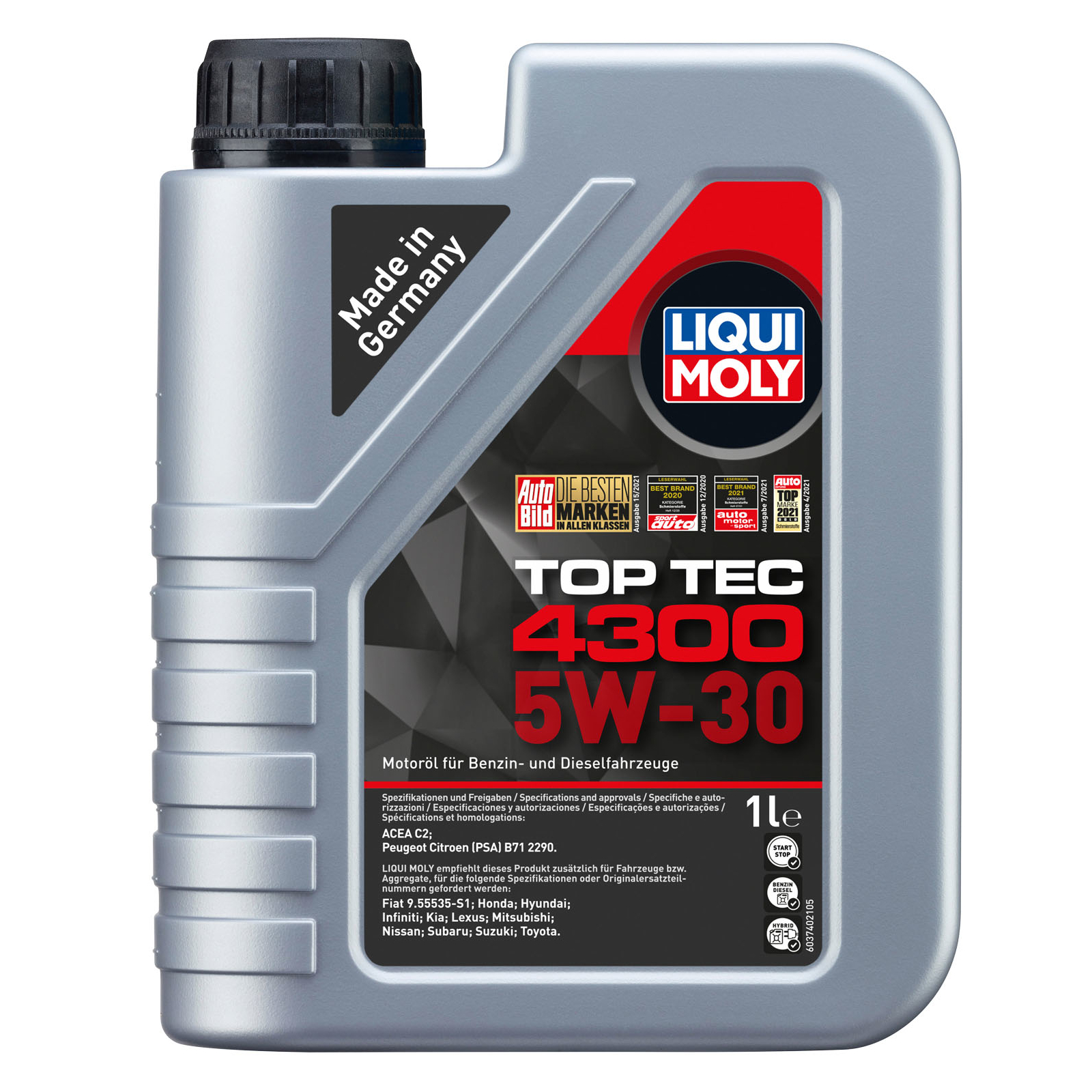 Motorolaj 5W-30 1L Liqui Moly Top Tec 4300
