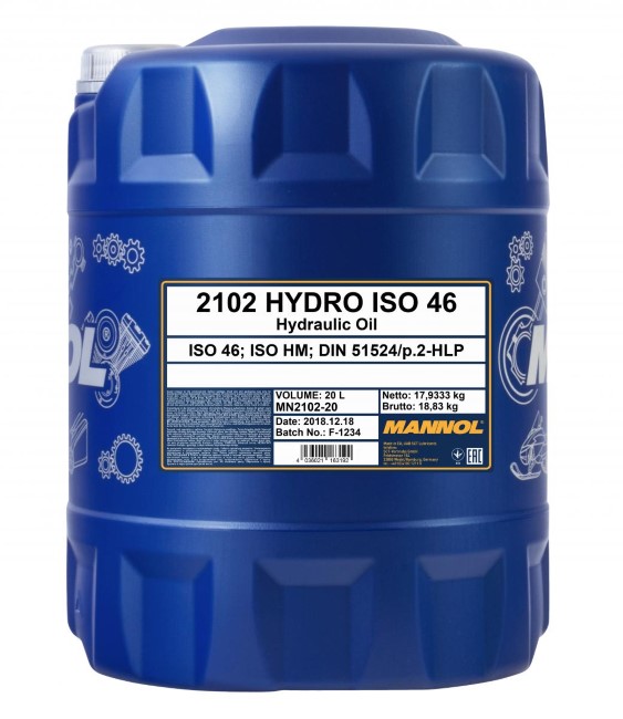 Hidraulika olaj 20L MANNOL Hydro ISO 46 2102