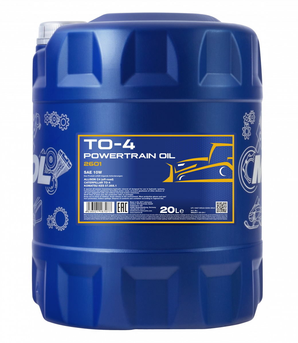 Hajtóműolaj 20L MANNOL TO-4 Powertrain Oil SAE 10W 2601