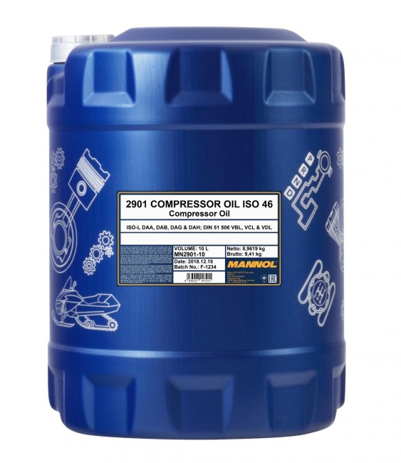 Kompresszor olaj 10L MANNOL Compressor Oil ISO 46 2901