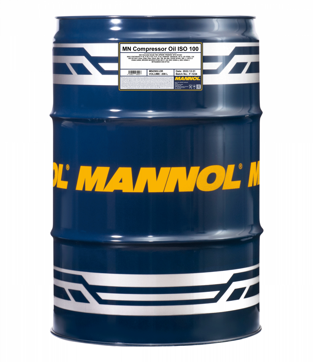 Kompresszor olaj 208L MANNOL Compressor Oil ISO 100 2902