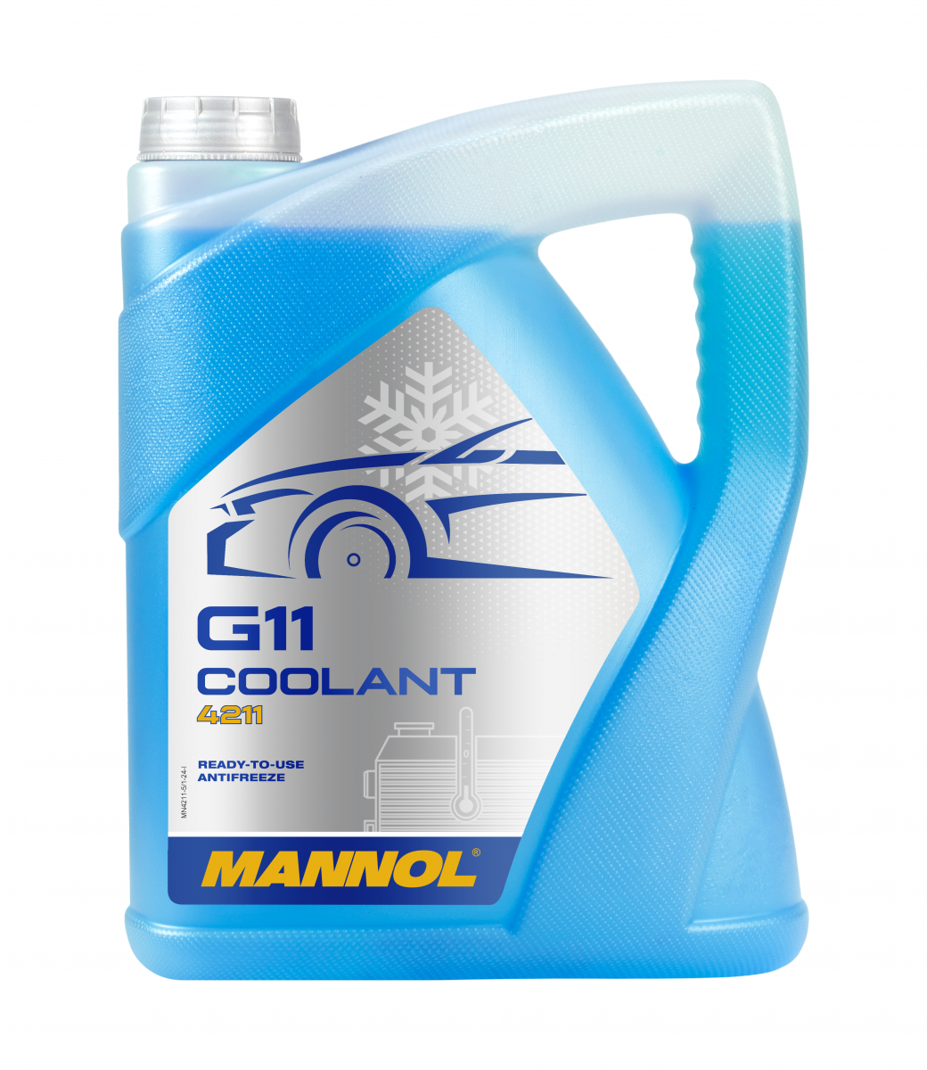 Fagyálló folyadék kék 5L MANNOL Coolant G11 4211