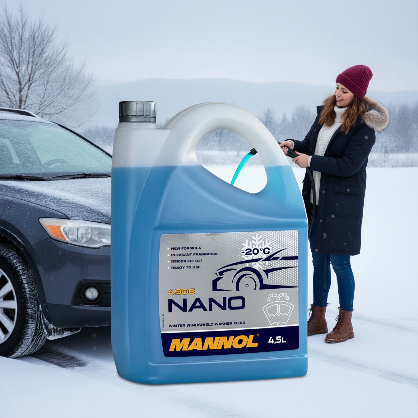 Szélvédőmosó téli MANNOL Nano 4906 -20C 4,5L