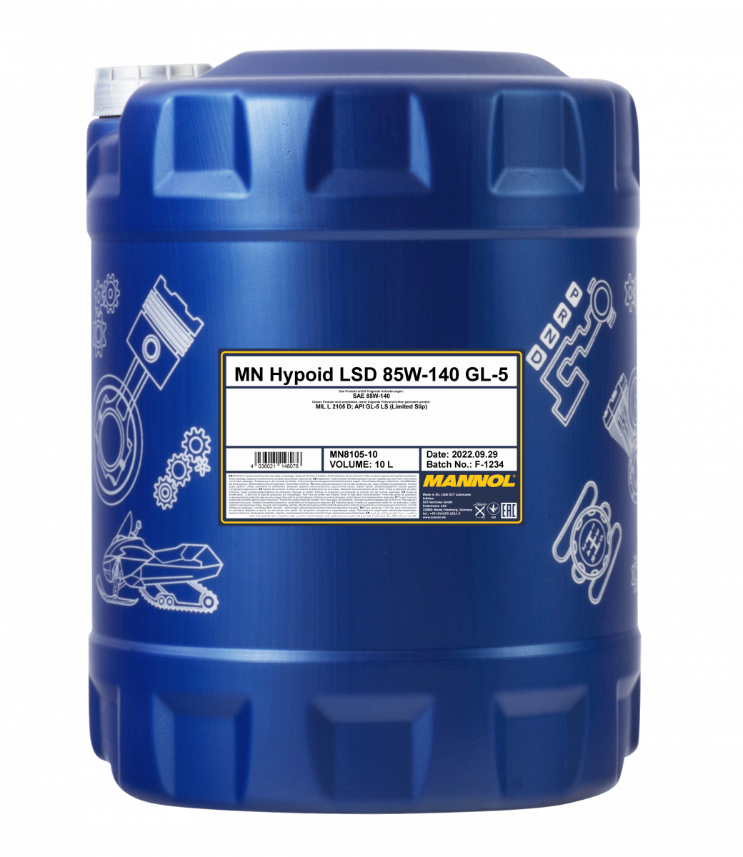 Váltóolaj 10L MANNOL Hypoid LSD 85W-140 GL-5 8105