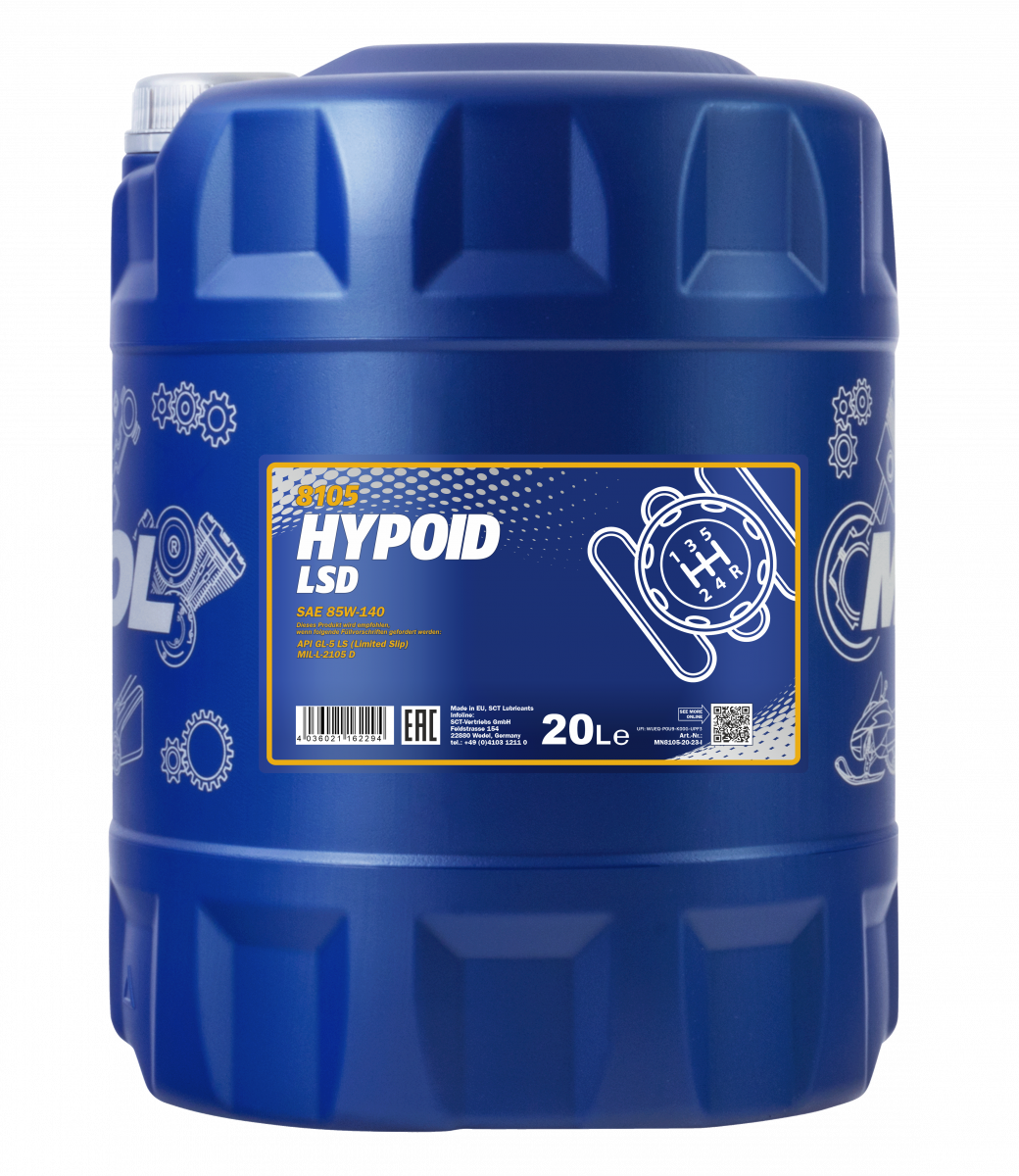Váltóolaj 20L MANNOL Hypoid LSD 85W-140 GL-5 8105