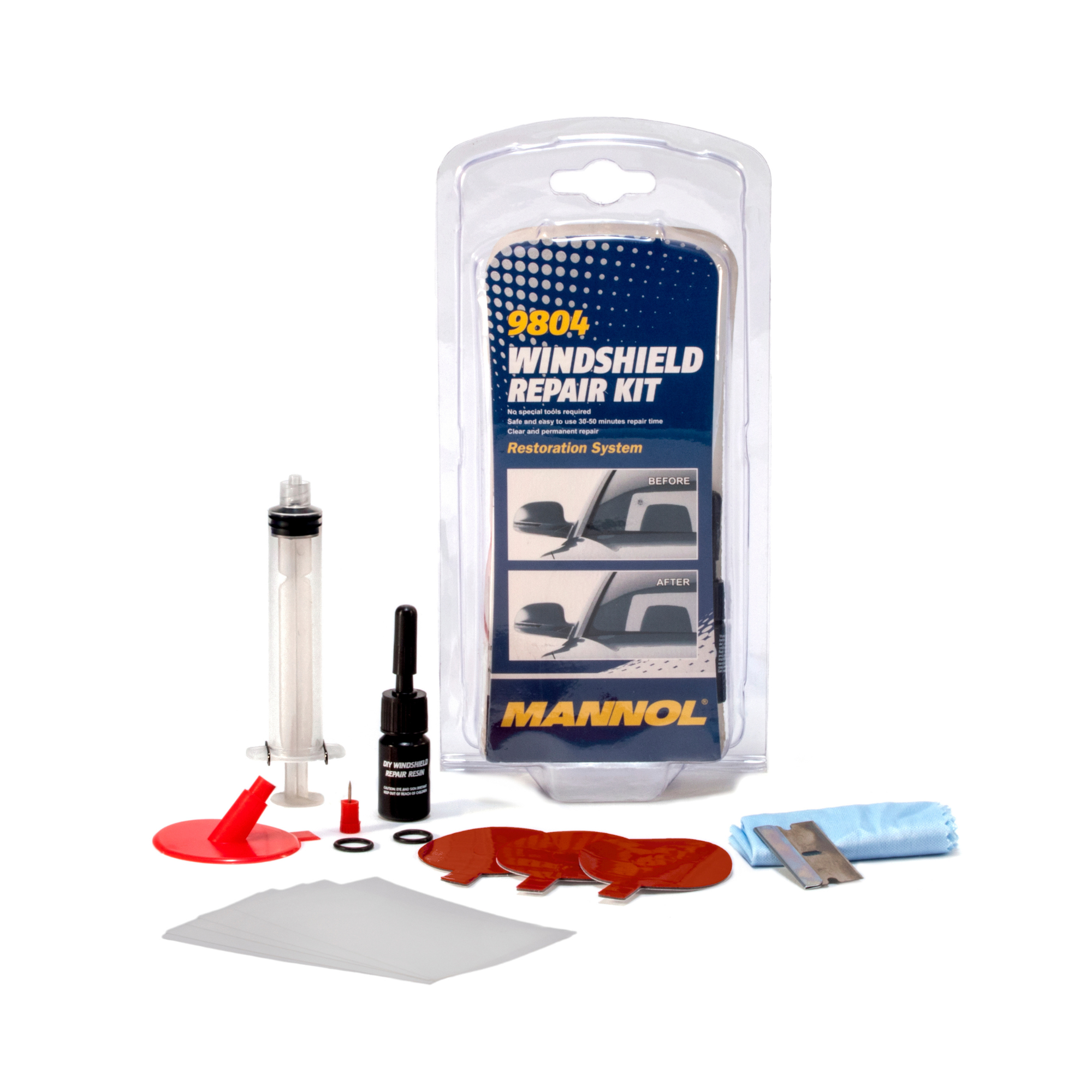 Szélvédő javító szett MANNOL Windshield Repair Kit 9804