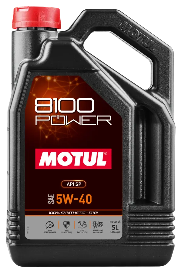 Motorolaj 5W-40 5L MOTUL 8100 POWER 5W-40