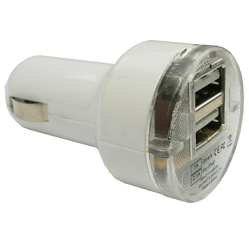 Szivargyújtó töltő, 2x USB, 12/24V