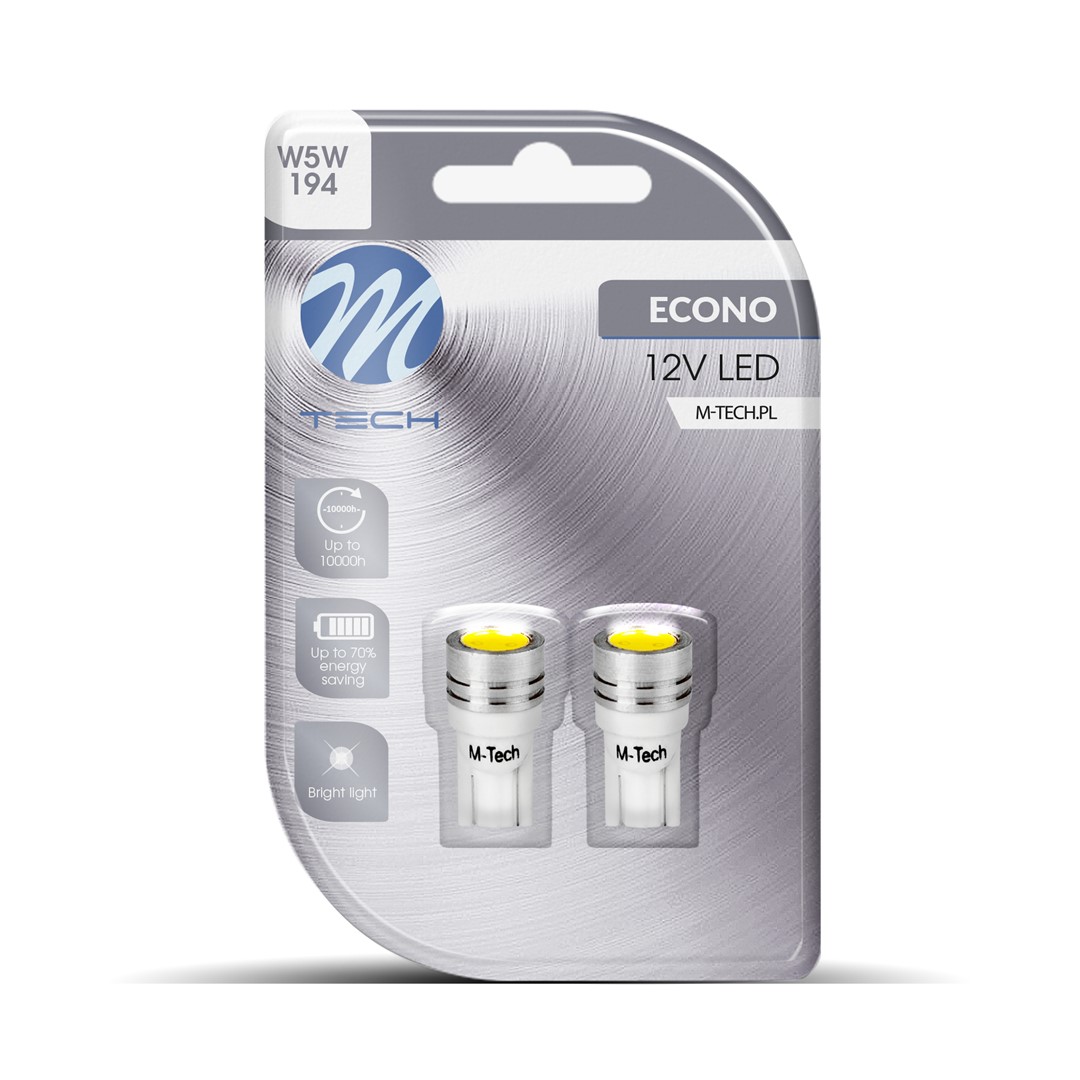 M-Tech T10 LED 0,5W fehér színű (pár)