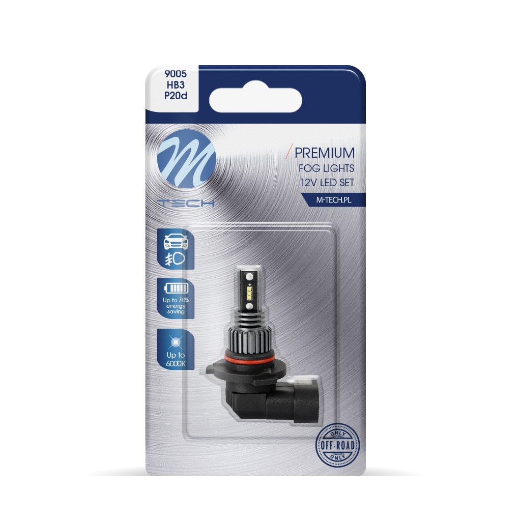M-Tech premium 9005 (HB3) 12-24V 6x1616SMD LED, Canbus - fehér