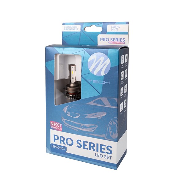 M-Tech, LED H7 izzó, 250%, Fehér fényű, Új generációs, Pro series szett