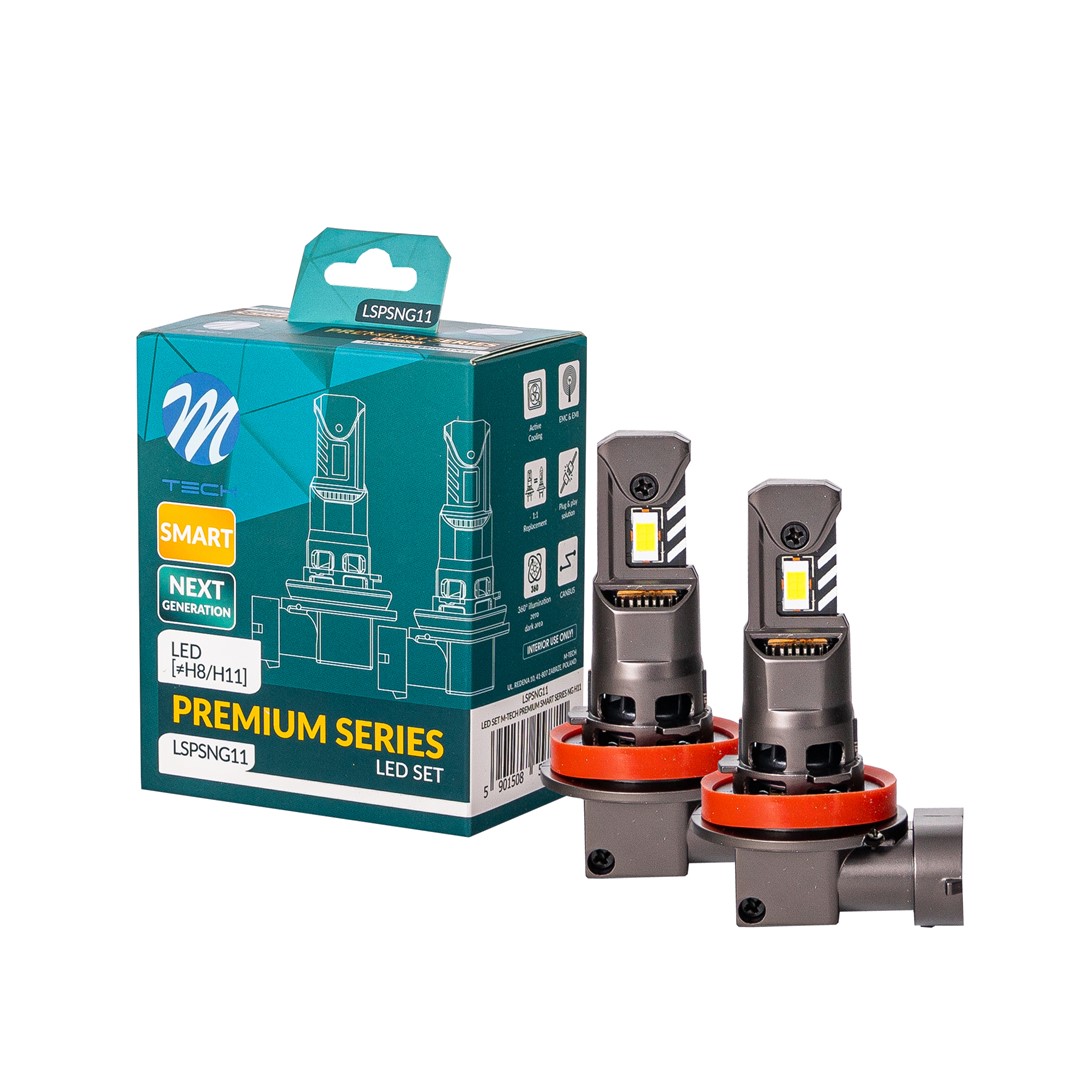 M-Tech, Premium series NG, Okos LED izzó, H11, Aktív hűtéssel, 6000K, 70W