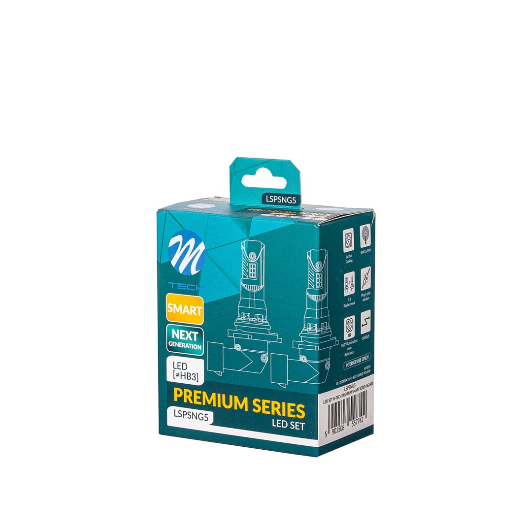 M-Tech, Premium series NG, Okos LED izzó, HB3, Aktív hűtéssel, 6000K, 70W 