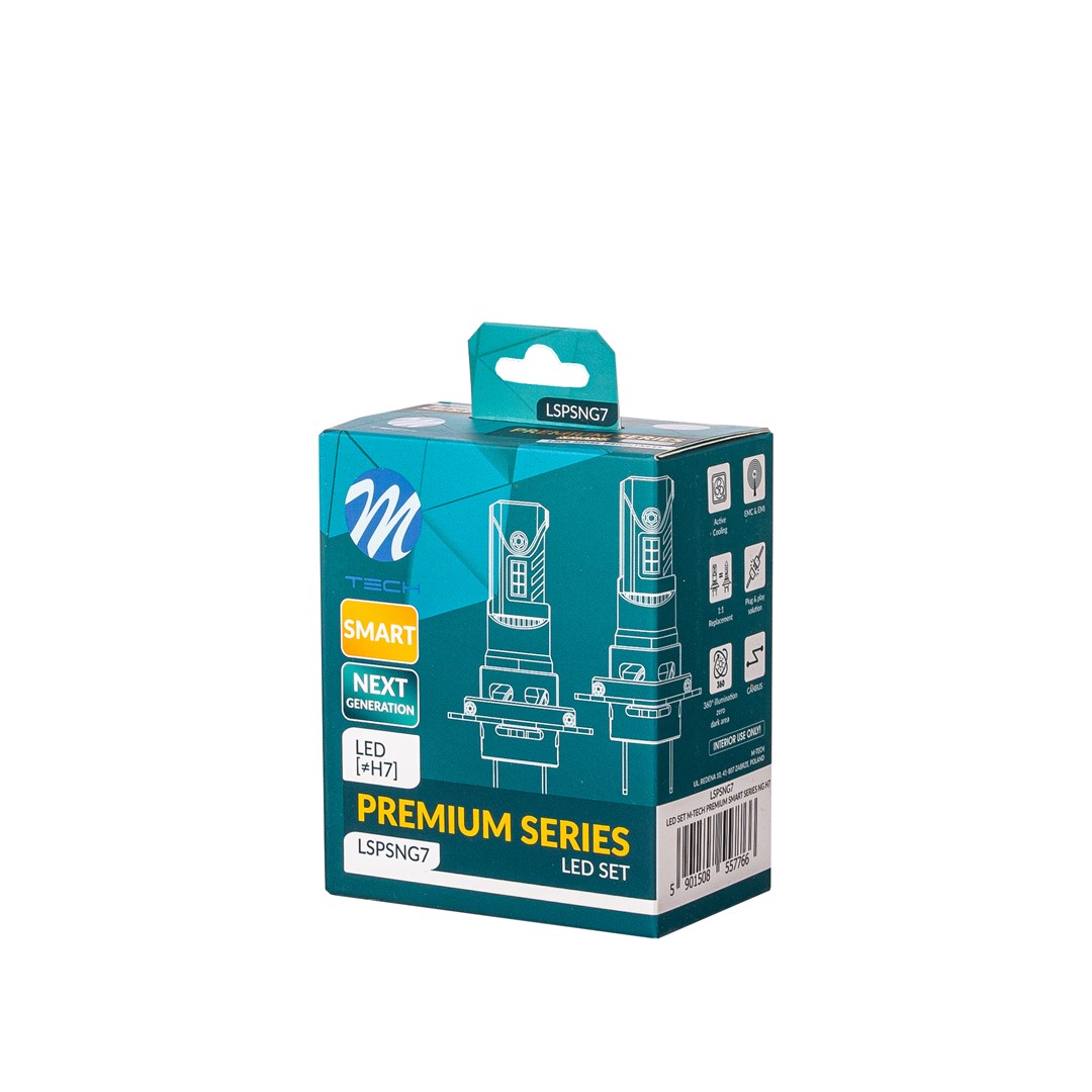 M-Tech, Premium series NG, Okos LED izzó, H7, Aktív hűtéssel, 6000K, 70W 