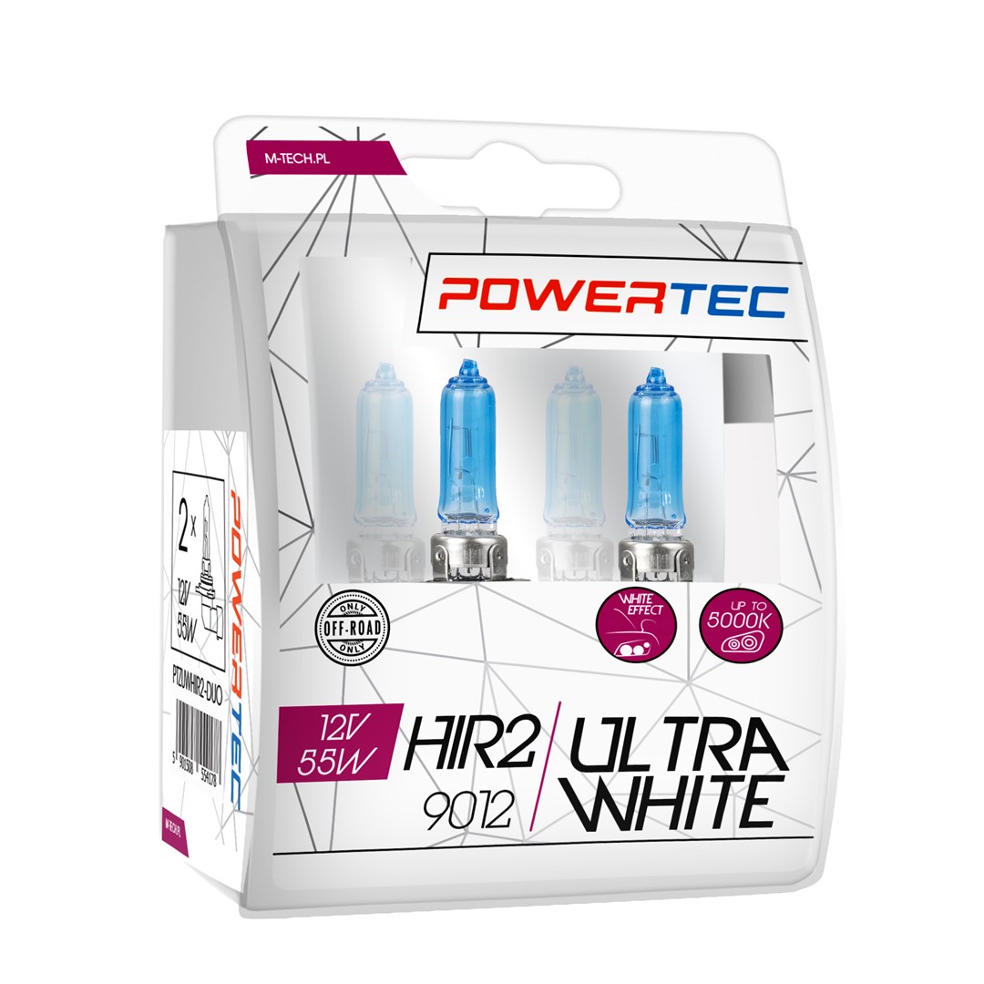 PowerTec Ultra White HIR2-9012 izzó 12V DUO 