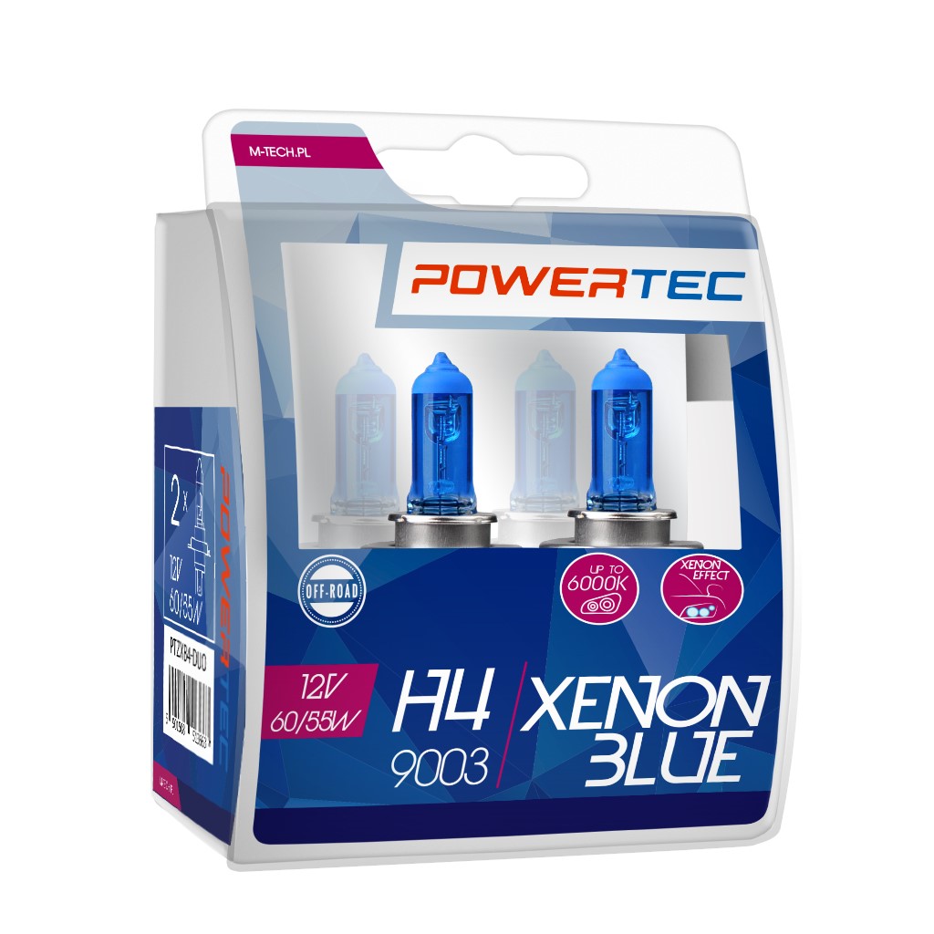 Powertec Xenon Blue H4 12V DUO 