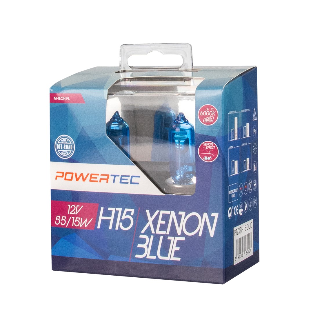 Powertec Xenon Blue H15 12V DUO 
