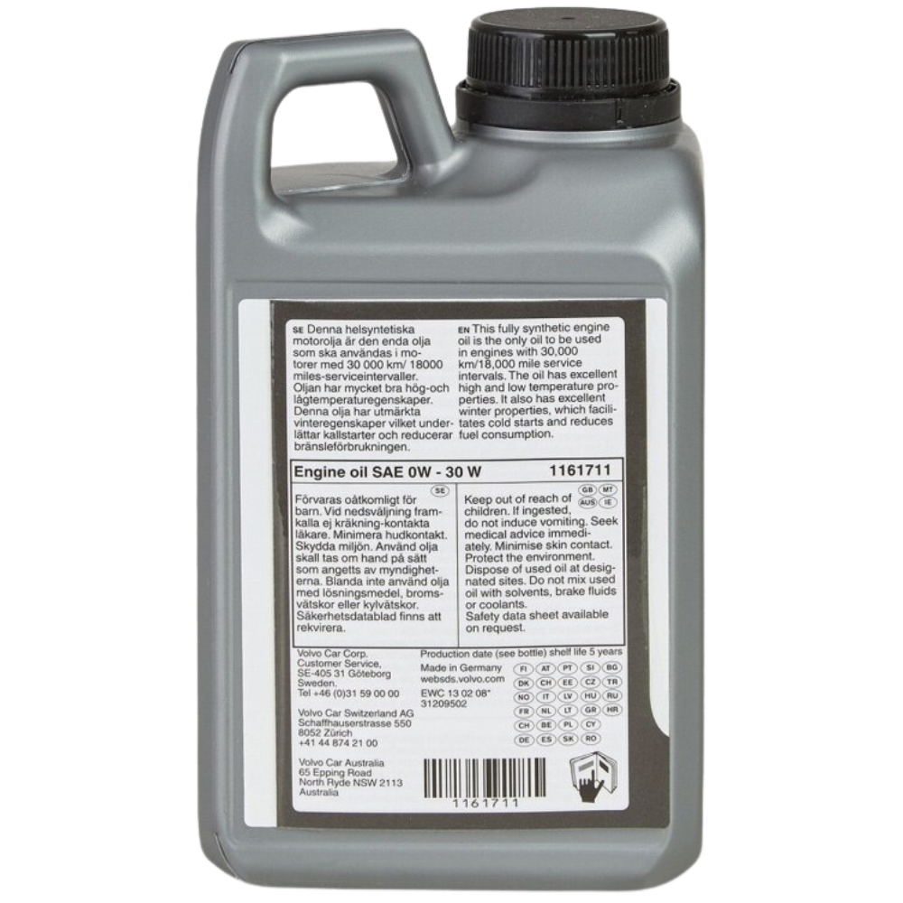 Motorolaj 0W-30 1L OEM Volvo motorolaj 0W-30 ACEA A5/B5