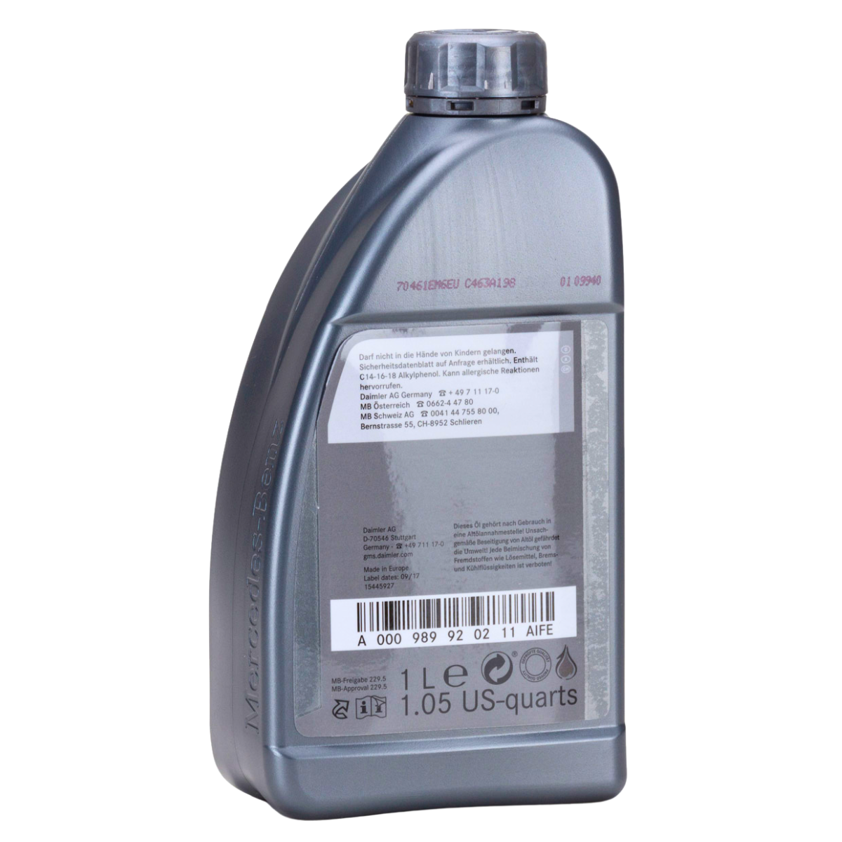 Motorolaj 5W-40 1L Mercedes-Benz OEM motorolaj 229.5