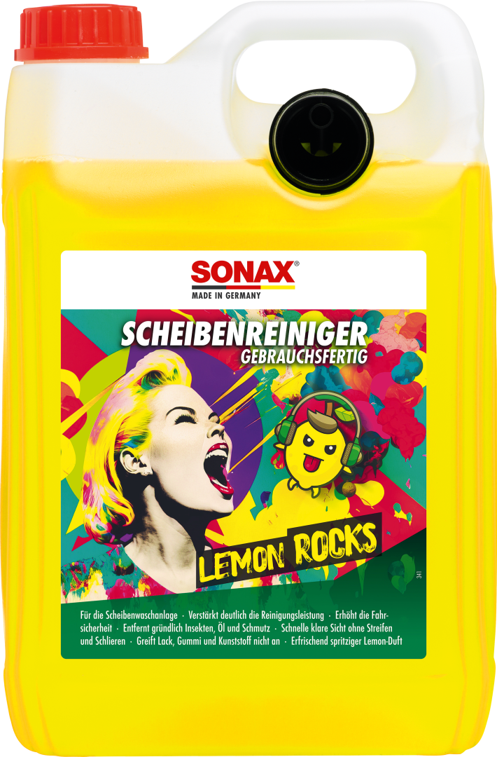Szélvédőmosó nyári Sonax Lemon Rocks készre kevert 5L