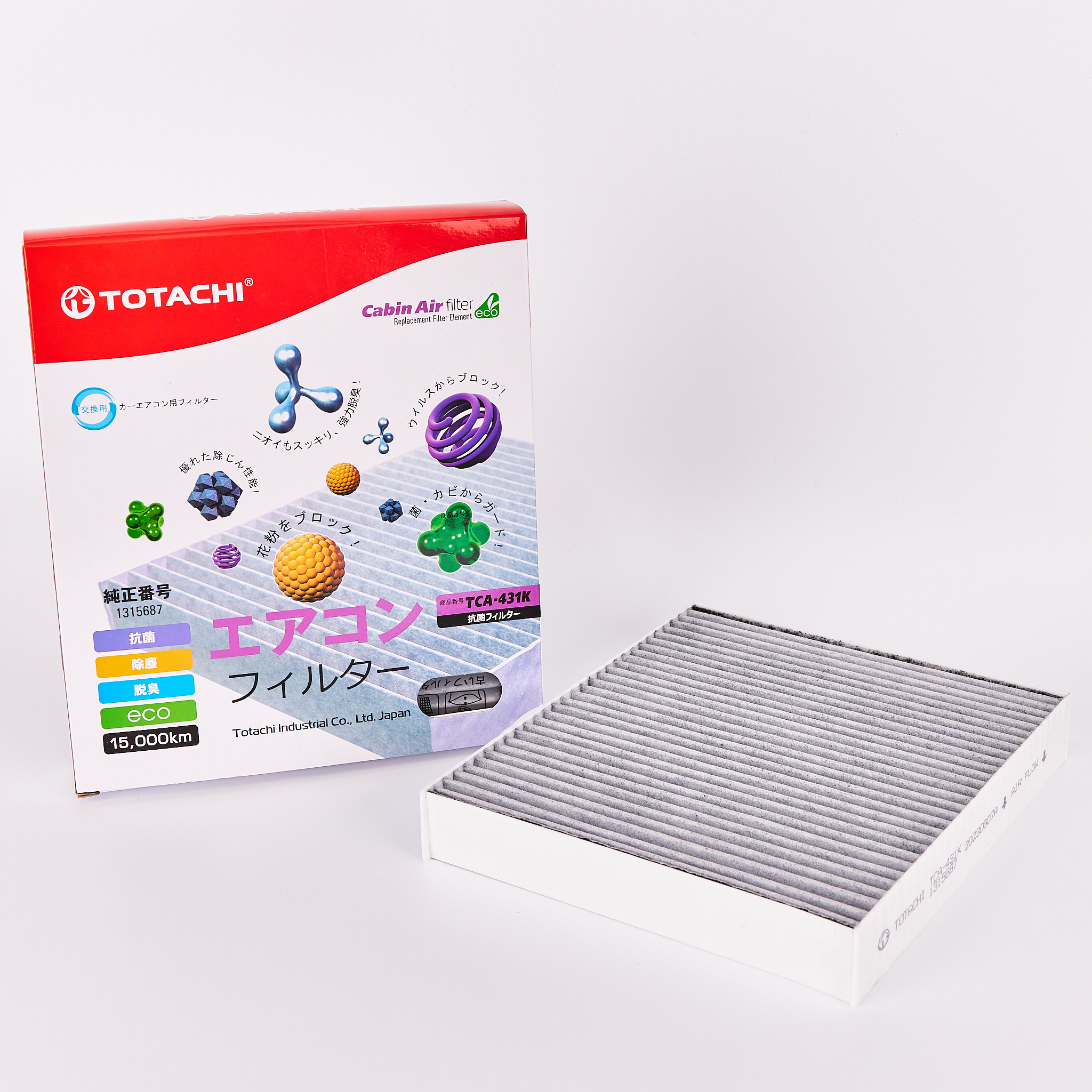 Beltérszűrő aktívszenes Totachi TCA-431K pollenszűrő