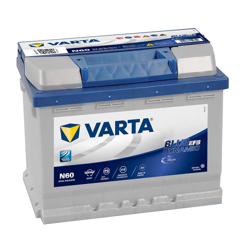 Akkumulátor Varta Blue Dynamic EFB - 12v 60ah -jobb+