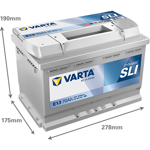 Akkumulátor VARTA DYNAMIC SLI 12V 70Ah 640A Jobb+