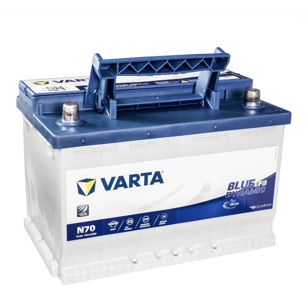 Akkumulátor Varta Blue Dynamic EFB - 12v 70ah -  jobb+