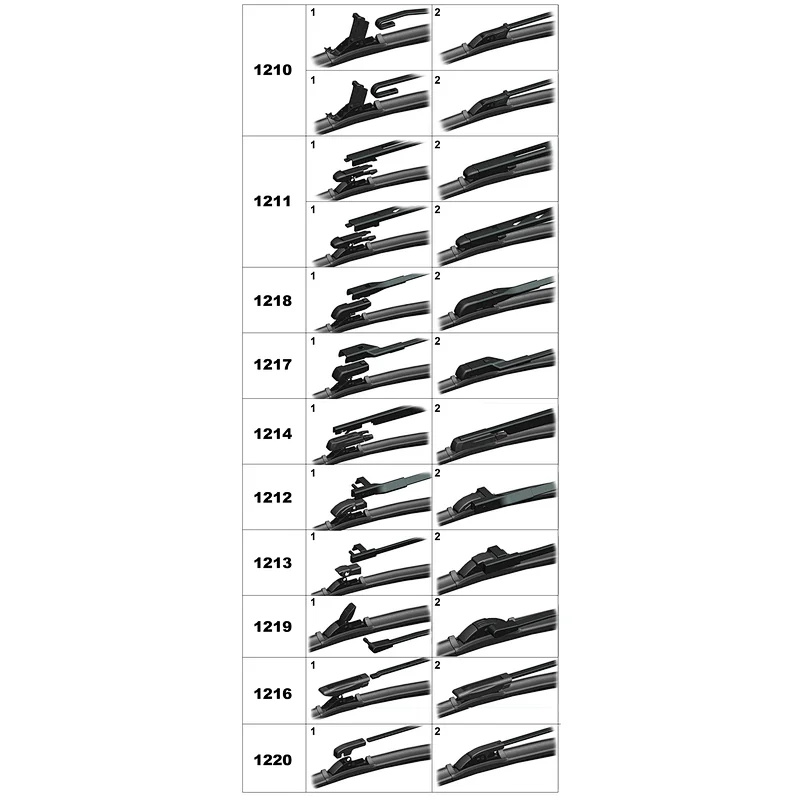 Flexibilis ablaktörlő lapát BOSOKO MULTI 24" 610mm + 9db adapter
