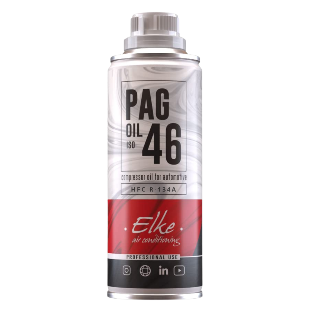 Klímakompresszor olaj, hűtőközegolaj Elke PAG46 R-134A 250ml + UV adalék
