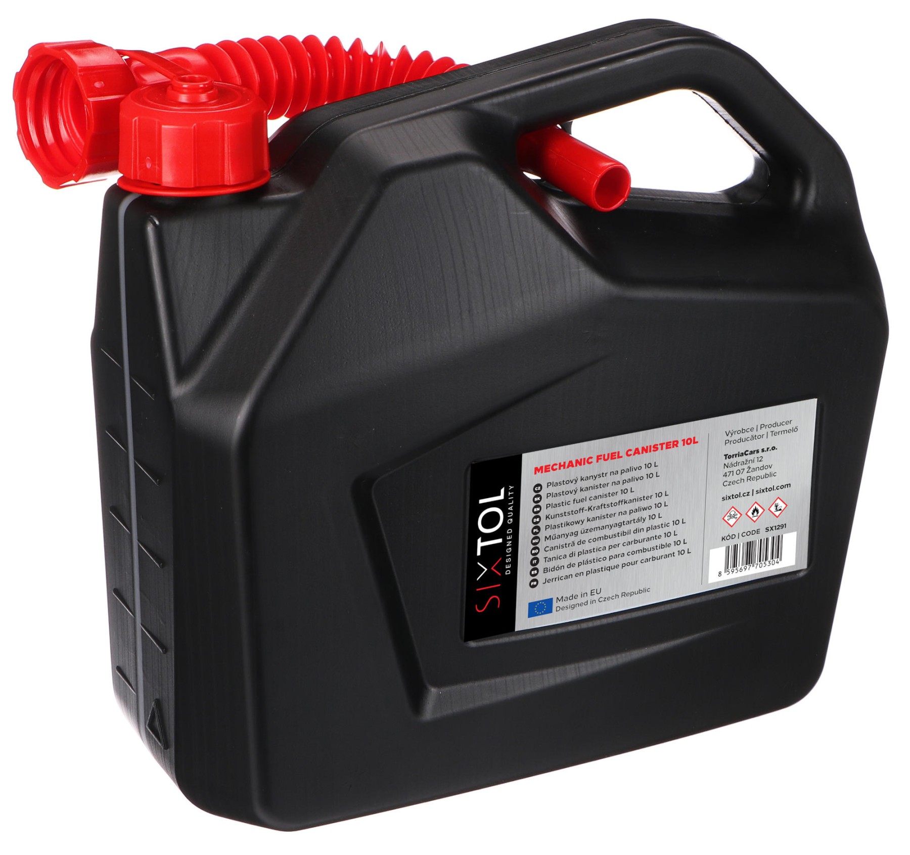 Benzinkanna 10L műanyag üzemanyagkanna piros vagy fekete
