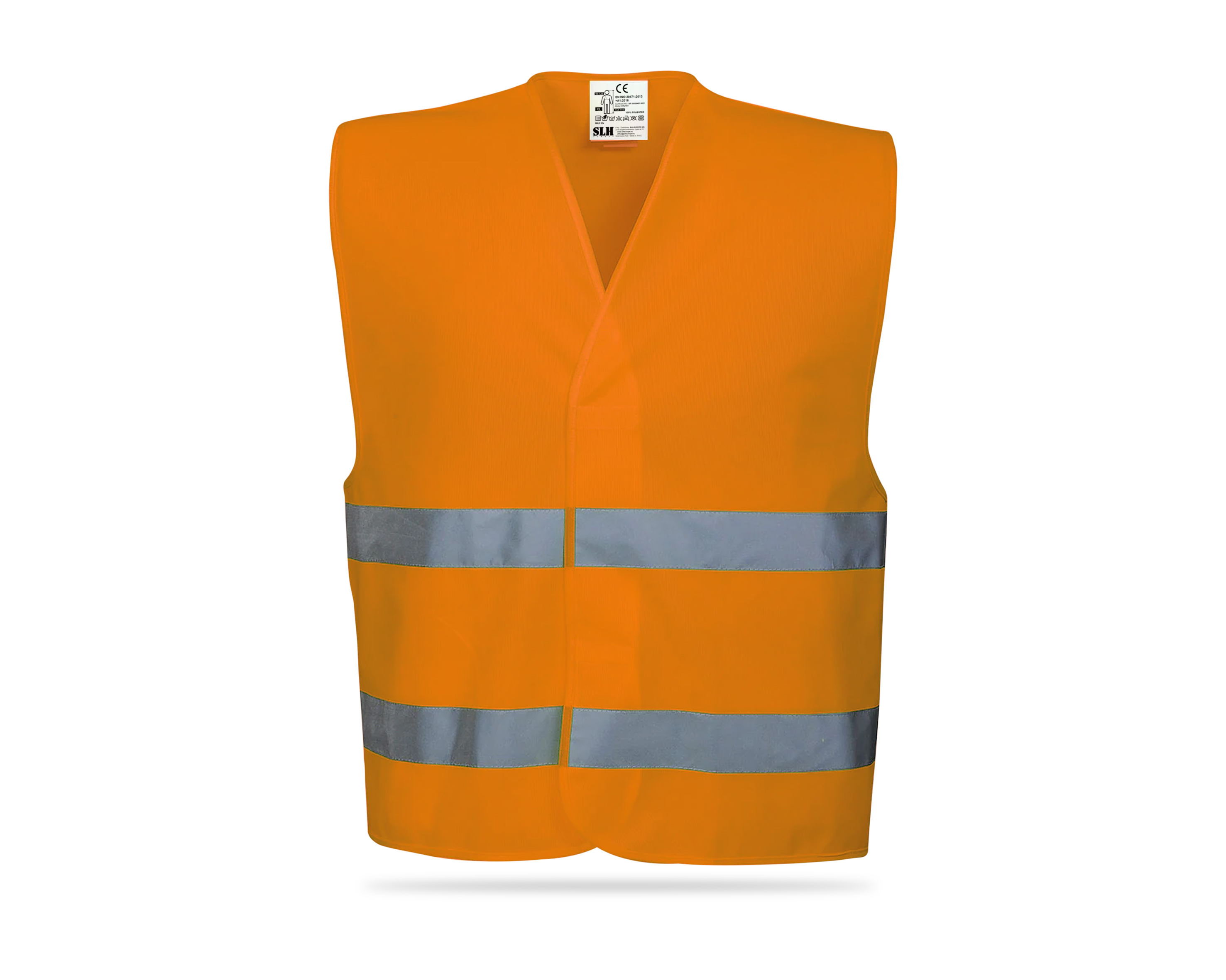 Szabvány láthatósági mellény XL narancssárga fényvisszaverő, megkülönböztető, 120g/m2