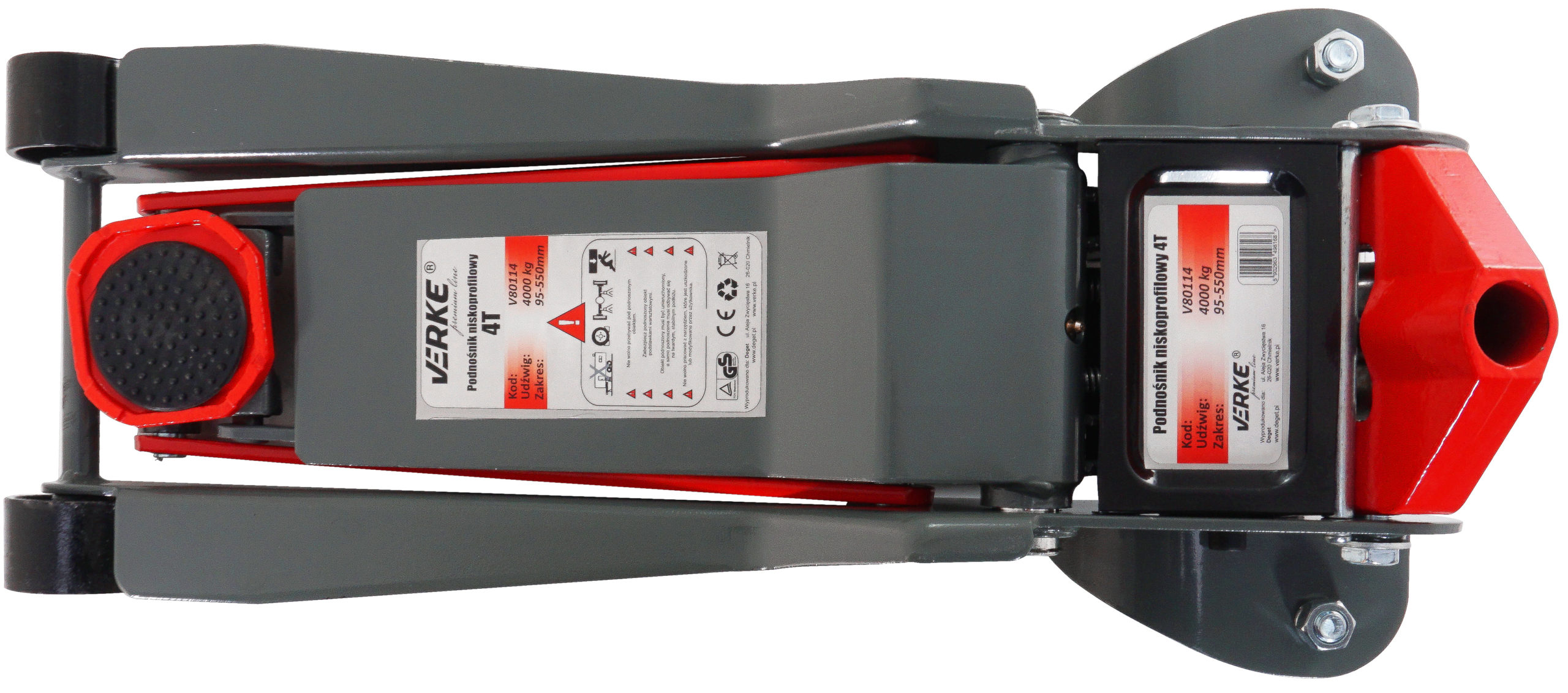 Krokodil emelő Verke 4T alacsony profilú hidraulikus autóemelő