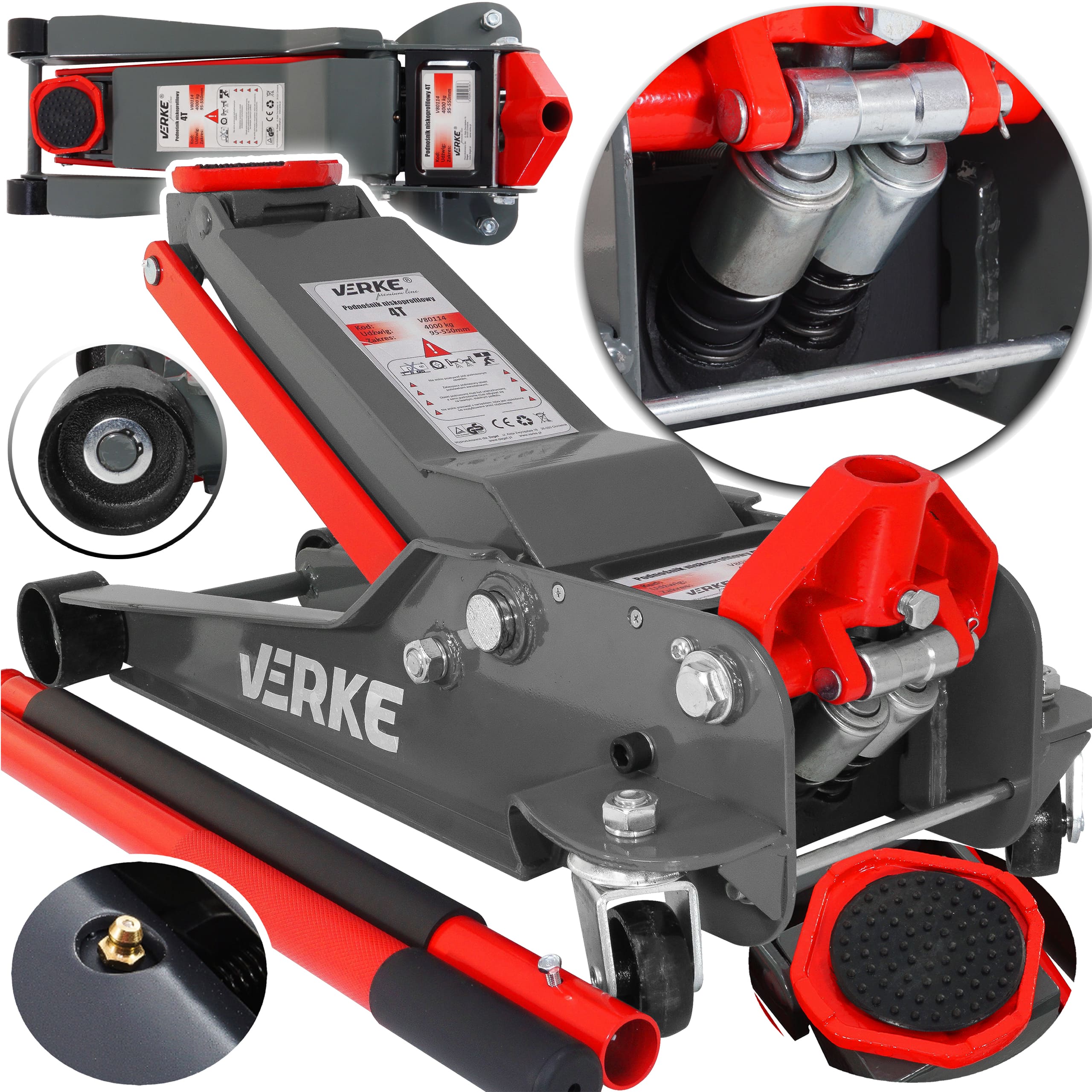 Krokodil emelő Verke 4T alacsony profilú hidraulikus autóemelő