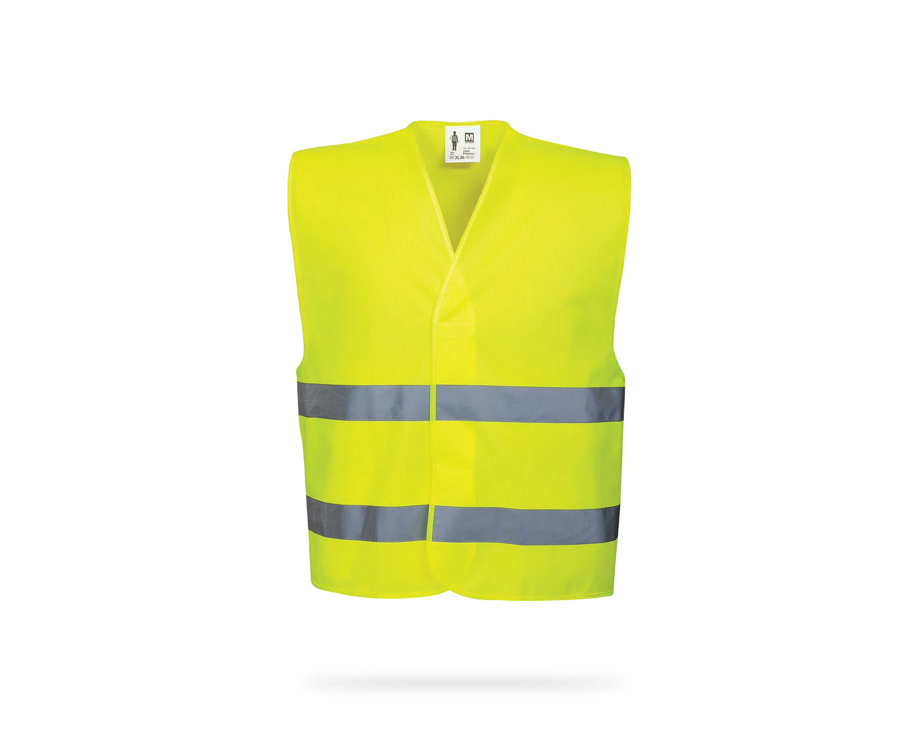 Szabvány láthatósági mellény gyerek fényvisszaverő, megkülönböztető, sárga 120g/m2